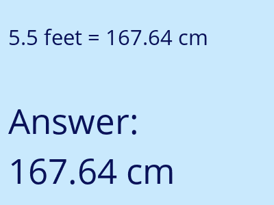 5.5 feet in cm image