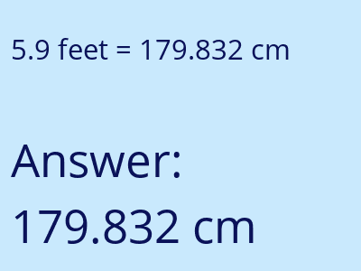 5.9 feet in cm image