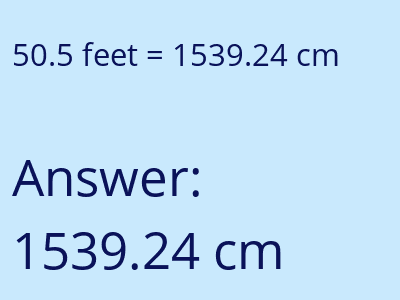 50.5 feet in cm image