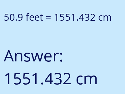 50.9 feet in cm image