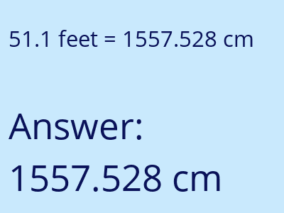 51.1 feet in cm image
