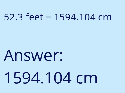 52.3 feet in cm image