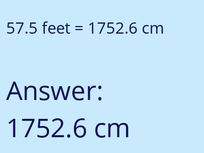 57.5 feet in cm image