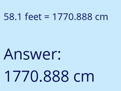 58.1 feet in cm image