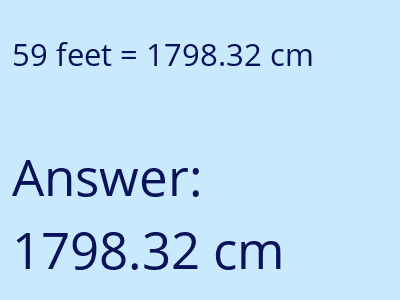 59 feet in cm image