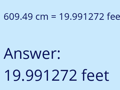609.49 cm in feet image