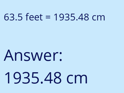 63.5 feet in cm image