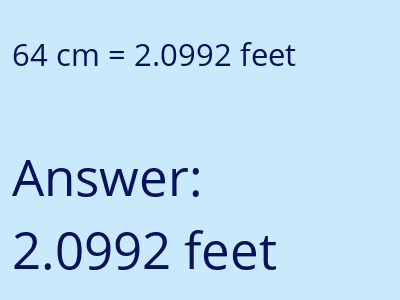 64 cm in feet image