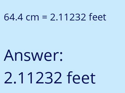 64.4 cm in feet image