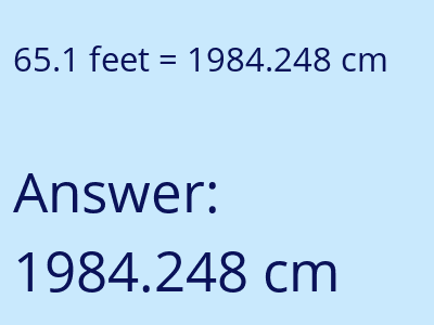 65.1 feet in cm image