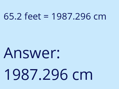 65.2 feet in cm image