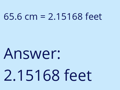 65.6 cm in feet image