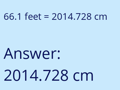 66.1 feet in cm image