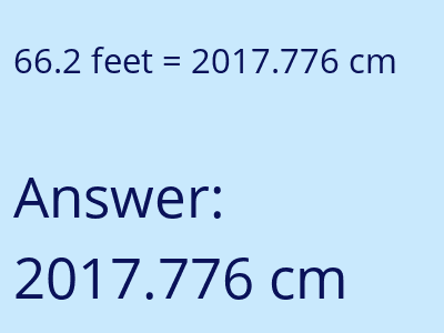 66.2 feet in cm image