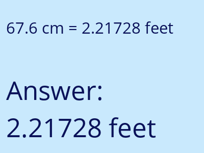 67.6 cm in feet image