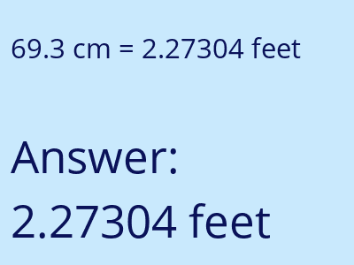 69.3 cm in feet image