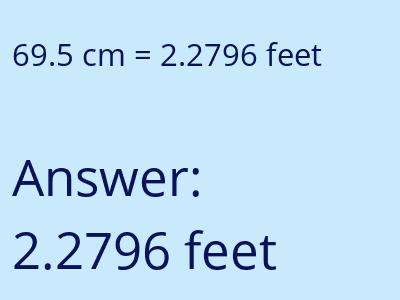 69.5 cm in feet image