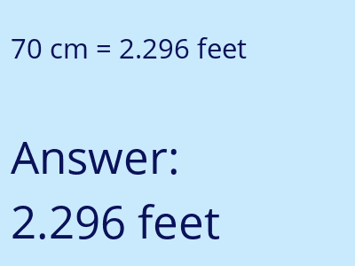 70 cm in feet image