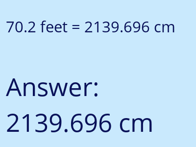 70.2 feet in cm image
