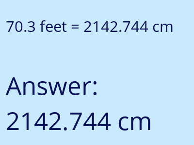 70.3 feet in cm image