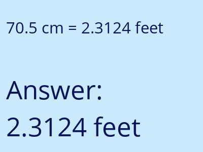 70.5 cm in feet image