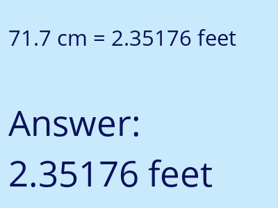 71.7 cm in feet image