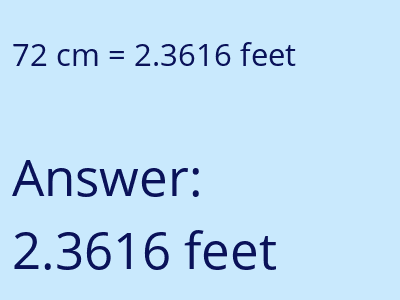 72 cm in feet image