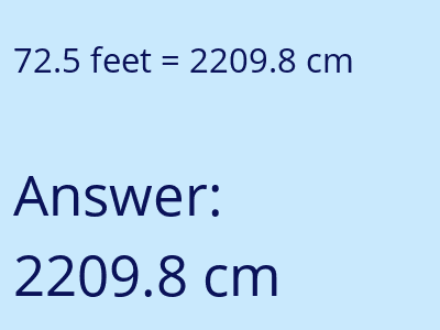 72.5 feet in cm image