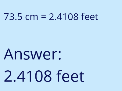 73.5 cm in feet image