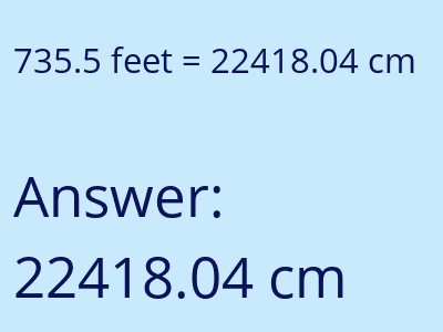 735.5 feet in cm image