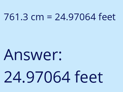 761.3 cm in feet image