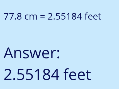 77.8 cm in feet image