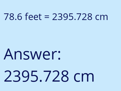 78.6 feet in cm image