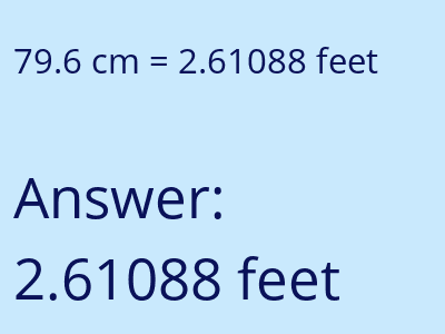 79.6 cm in feet image