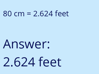 80 cm in feet image