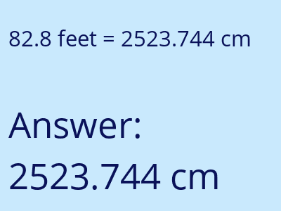 82.8 feet in cm image