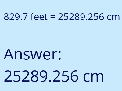 829.7 feet in cm image