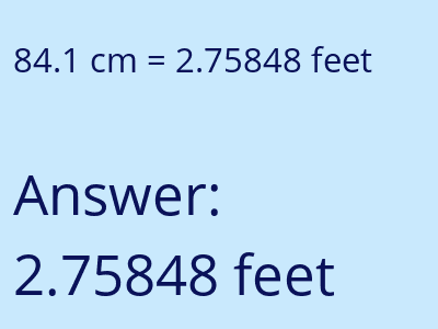84.1 cm in feet image