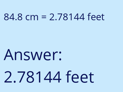 84.8 cm in feet image