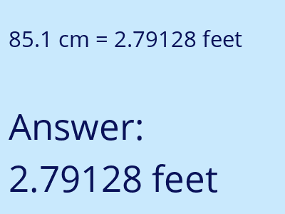 85.1 cm in feet image