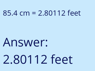 85.4 cm in feet image