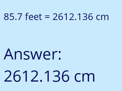85.7 feet in cm image