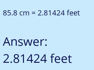 85.8 cm in feet image