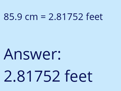 85.9 cm in feet image