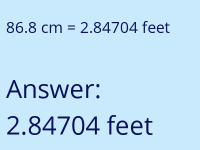 86.8 cm in feet image