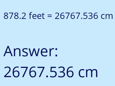 878.2 feet in cm image