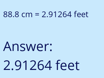 88.8 cm in feet image