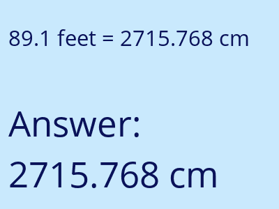89.1 feet in cm image