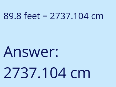 89.8 feet in cm image