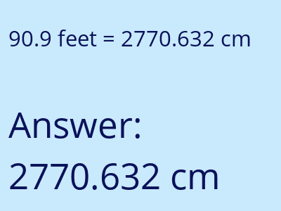 90.9 feet in cm image